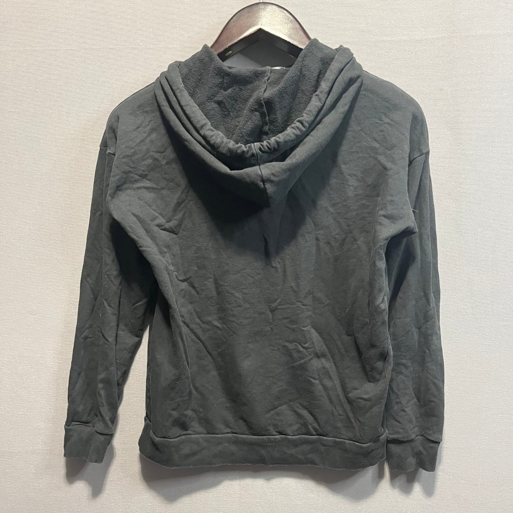 Stussy Mens Black Graphic Hoodie Purple Logo Pullover Sweatshirt Small USA Made - Picture 8 of 8